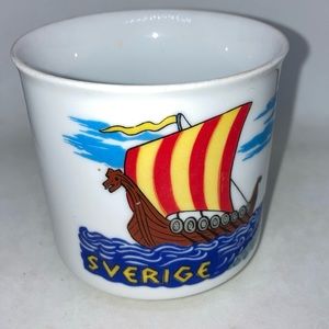 Sweden / Sverige Viking boat souvenir ceramic mug